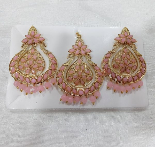 Gold Plated Maang Tikka Set