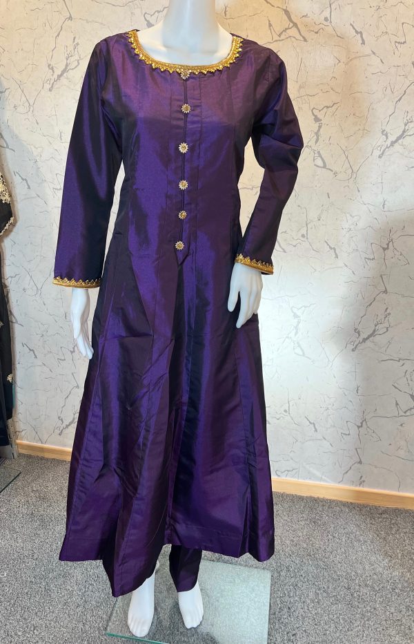 Semi Formal Katan Silk Long Frok – Bild 3