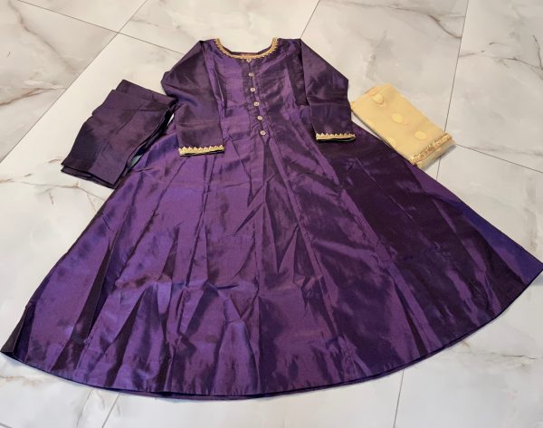 Semi Formal Katan Silk Long Frok – Bild 4