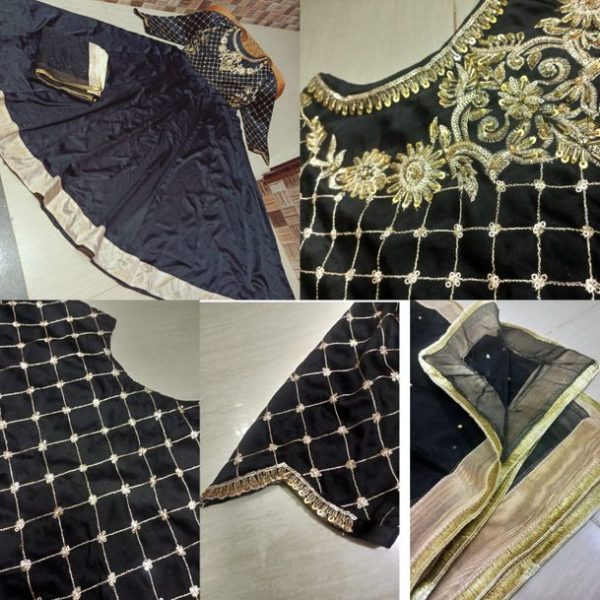 Tilla Embroidered Fancy Silk Frok – Bild 2