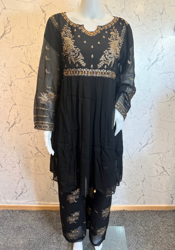 Al-Tehzeeb 3pcs Chiffon Suit – Bild 2