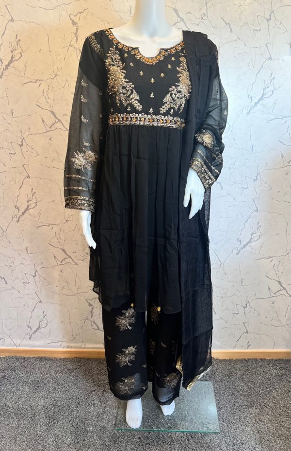 Al-Tehzeeb 3pcs Chiffon Suit