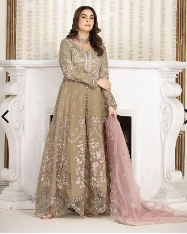Zarqun 3Pcs Panelled Maxi