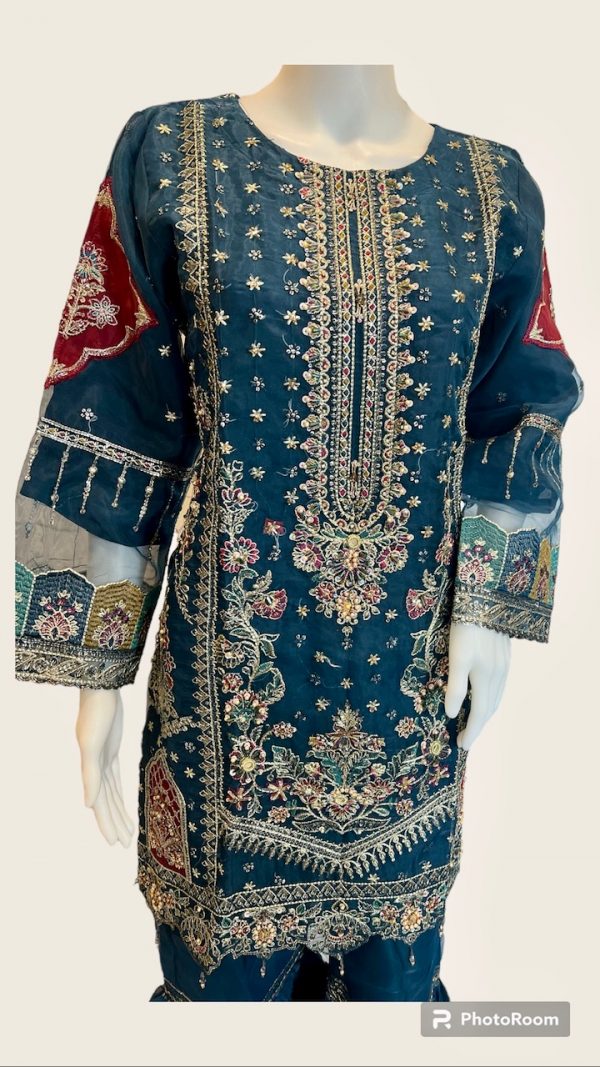 Areej 3pcs Organza Gharara Suit – Bild 2