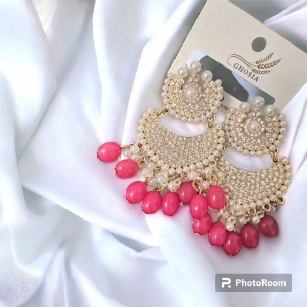 Gold Plated Earrings with Pearls