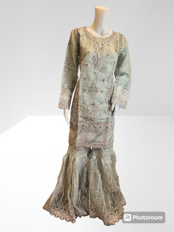 Areej 3pcs Organza Gharara suit – Bild 3