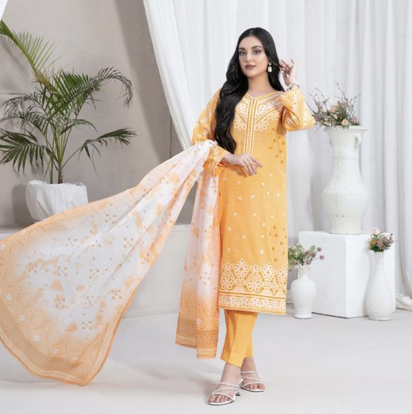 Tawakkal Embroidered 3Pcs Lawn Suit – Bild 4