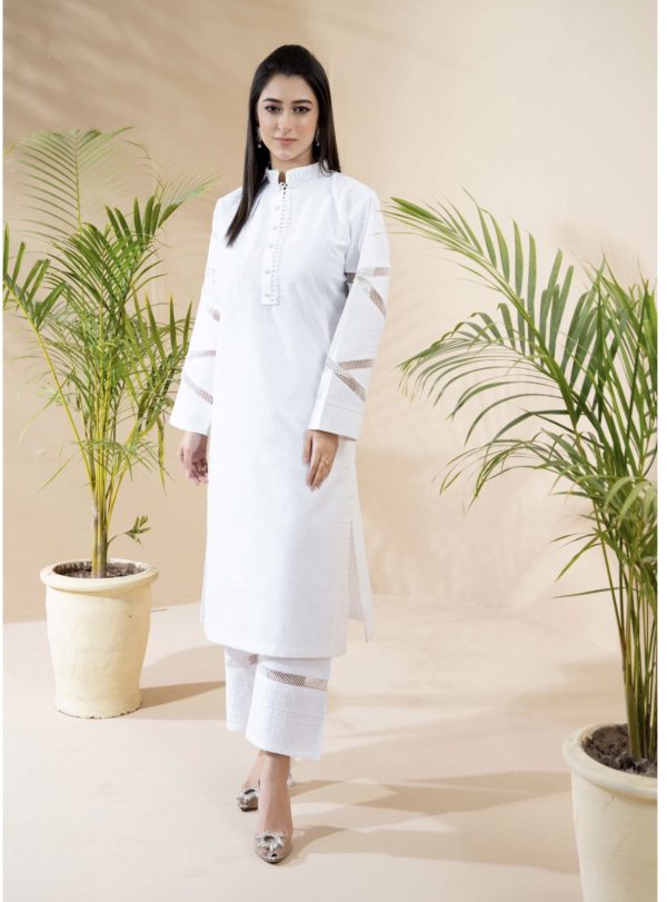 RaniyaH 2Pcs Jaqaurd Suit
