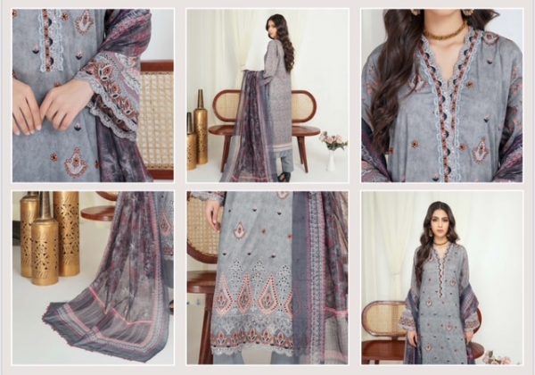 Munira 3Pcs Luxury Lawn Suit – Bild 3