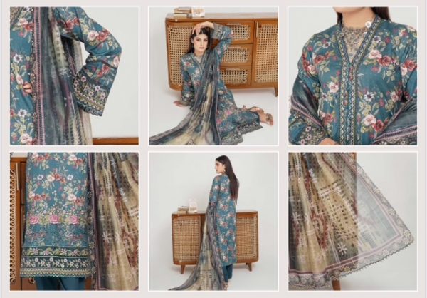 Munira 3Pcs Luxury Lawn Suit – Bild 4