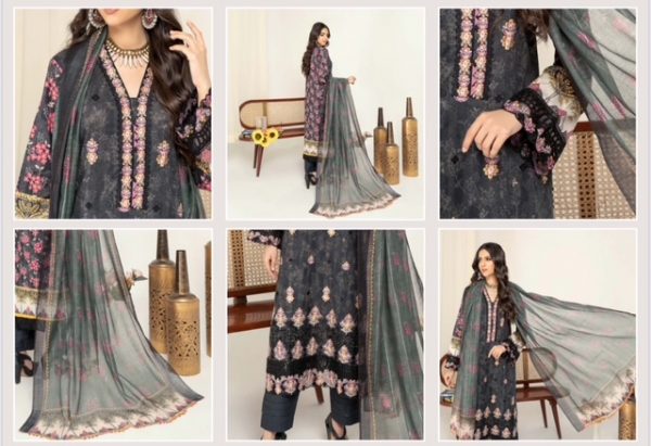Munira 3pcs Luxury Lawn Suit – Bild 2