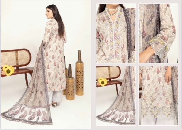 Munira 3Pcs Lawn Suit – Bild 4