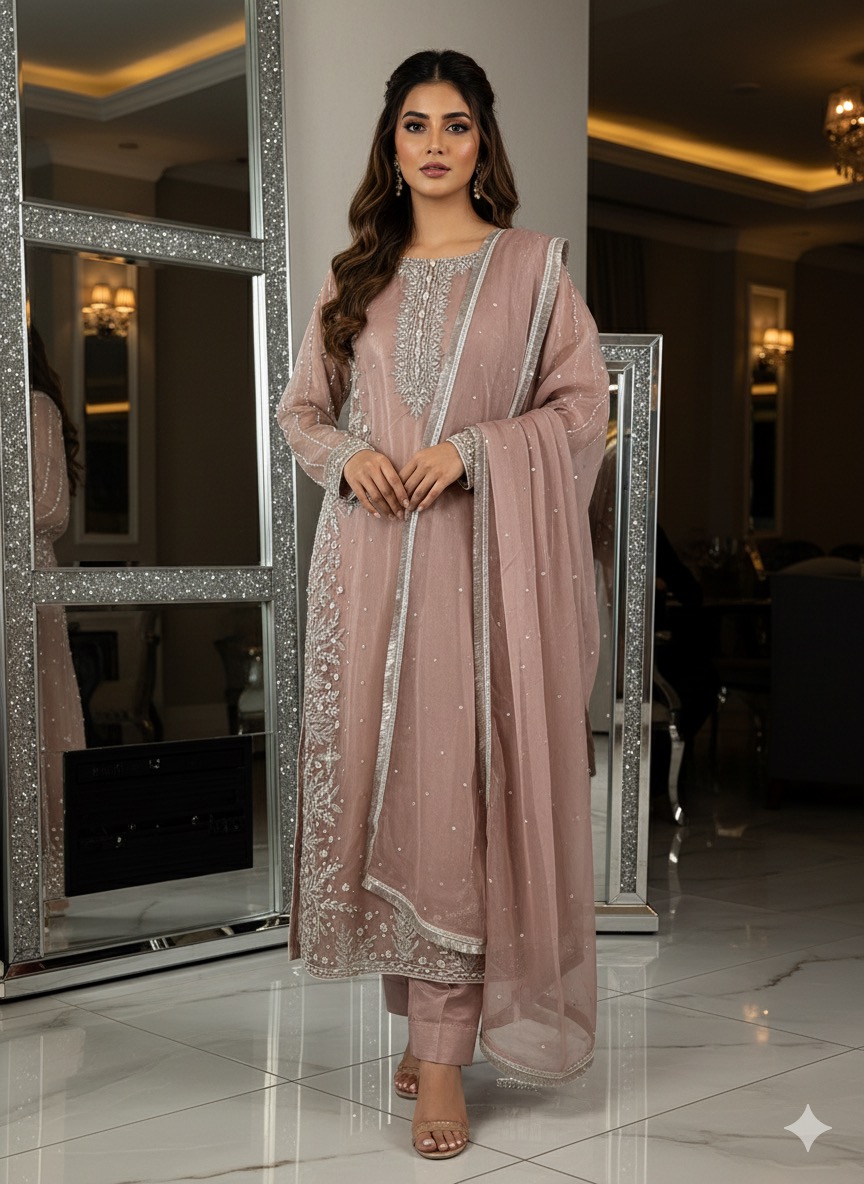 Areej Organza 3Pcs Suit