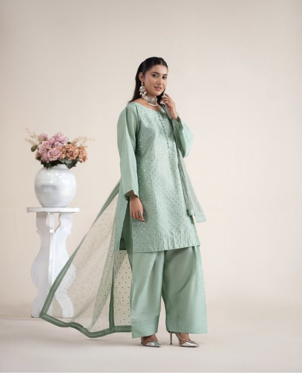 RaniyaH 3Pcs Raw Silk Suit – Bild 3