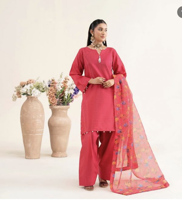 RaniyaH 3Pcs Rawsilk Suit