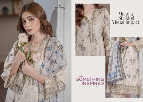 Soni Dresses 3Pcs Lawn Frok Suit – Bild 2