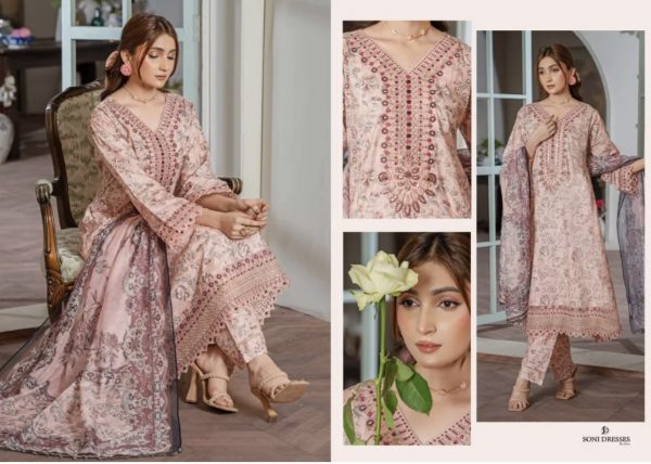 Soni Dresses 3Pcs Lawn Frok Suit – Bild 2