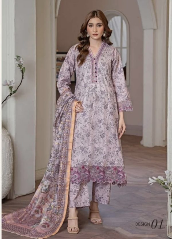 Soni Dresses 3Pcs Lawn Frok Suit