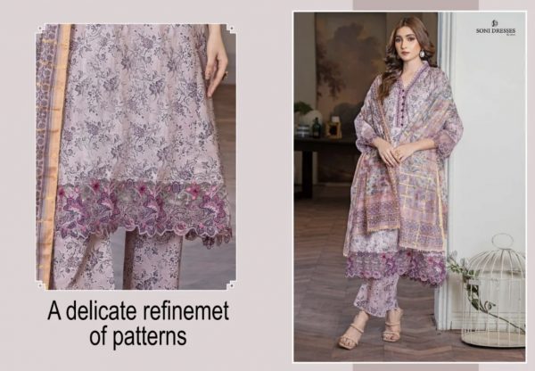 Soni Dresses 3Pcs Lawn Frok Suit – Bild 3