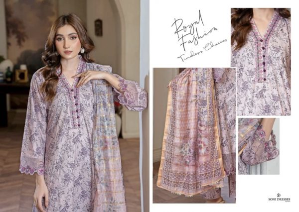 Soni Dresses 3Pcs Lawn Frok Suit – Bild 2