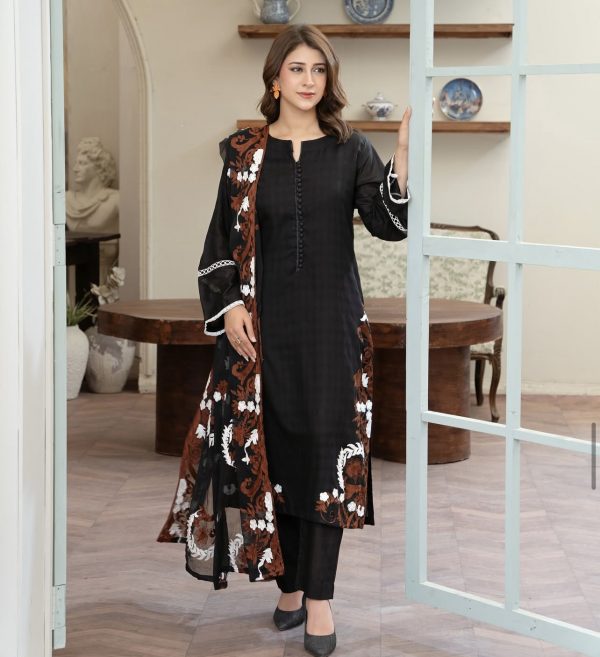 RaniyaH Embroidered 3Pcs Lawn Suit