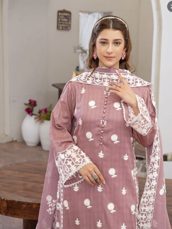RaniyaH Embroidered 3Pcs Lawn Suit – Bild 2