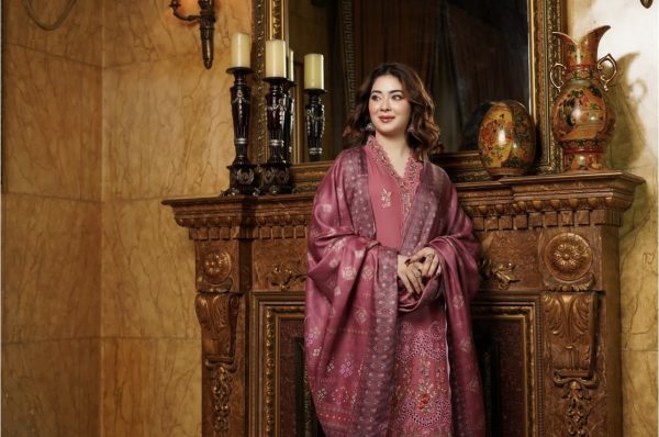 Munira 3Pcs Embroidered Dhanak Suit – Bild 2