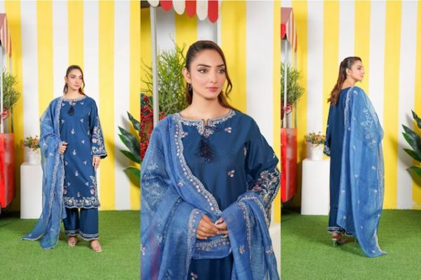 Hayat 3Pcs Cambric Cotton Suit – Bild 3