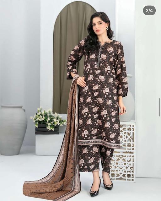 Tawakkal Printen Khaddar 3Pcs Suit