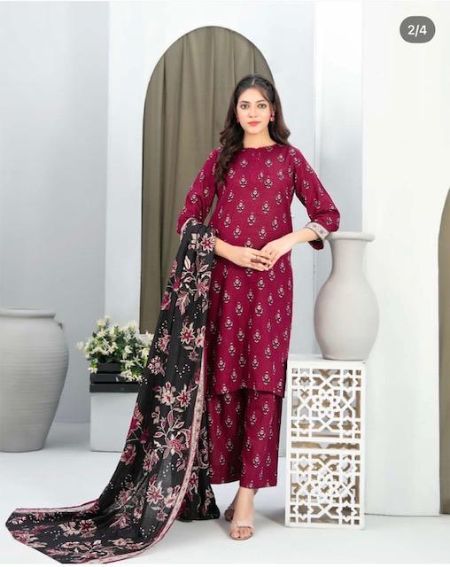 Tawakkal Printen Khaddar 3Pcs Suit