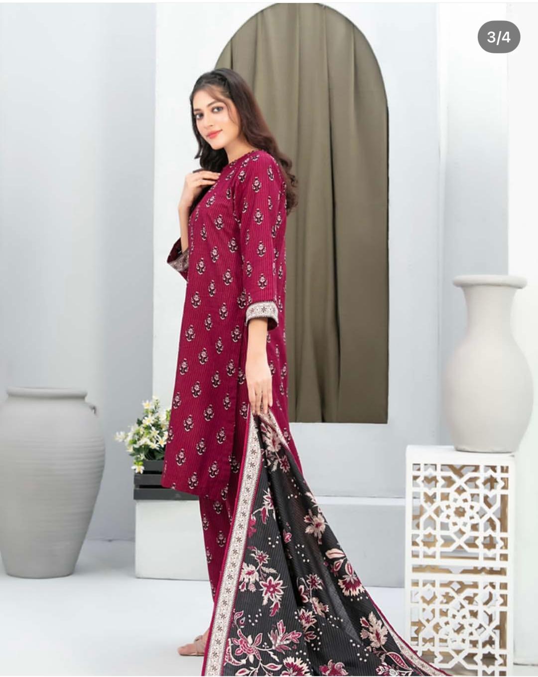 Tawakkal Printen Khaddar 3Pcs Suit – Bild 3