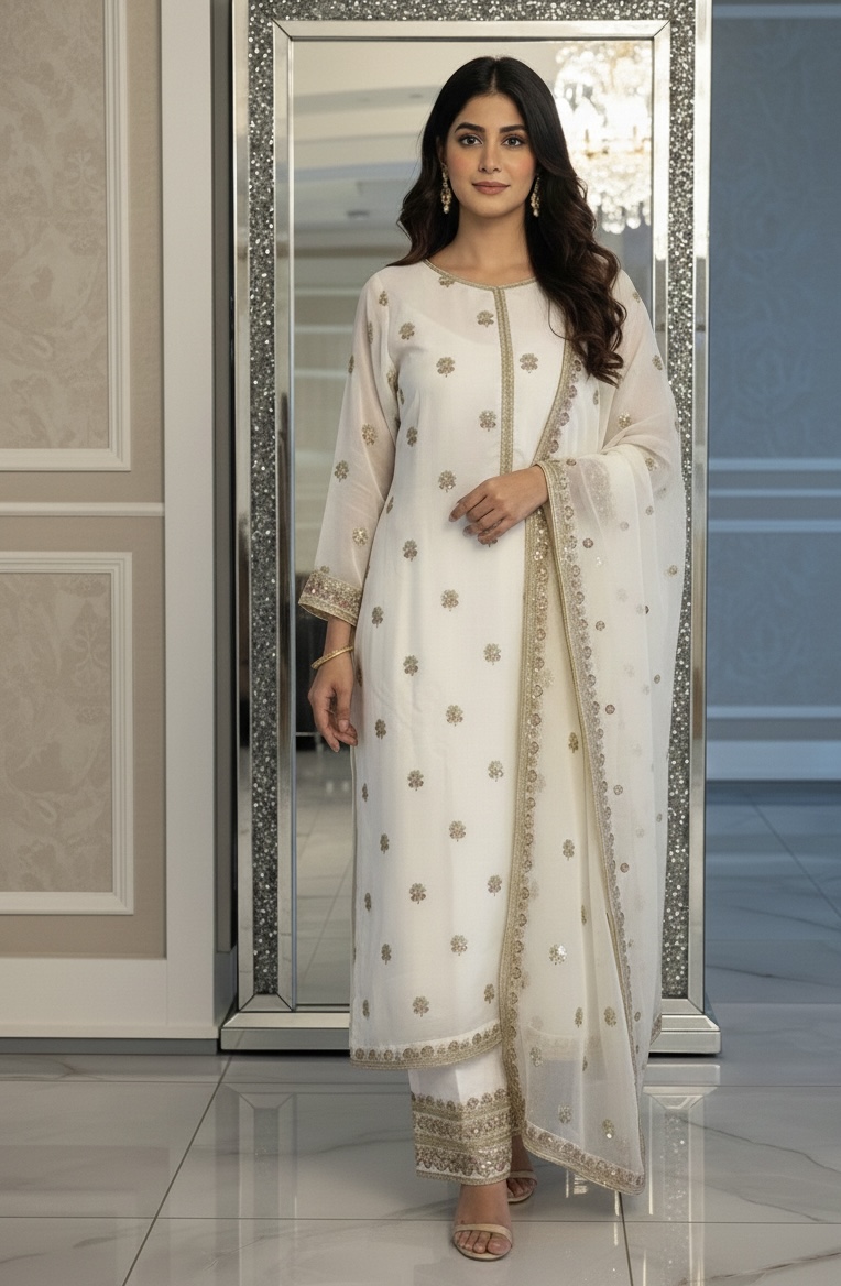 Khadija Fancy Chiffon 3Pcs Suit