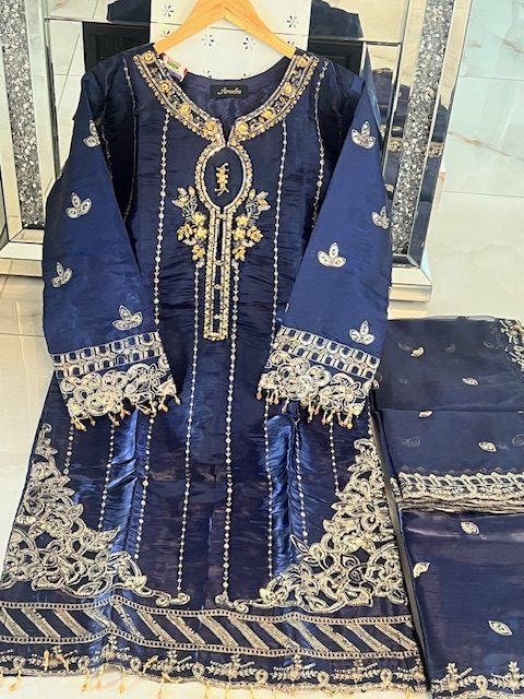 Areeba Shisha Silk 3Pcs Fancy Suit – Bild 3