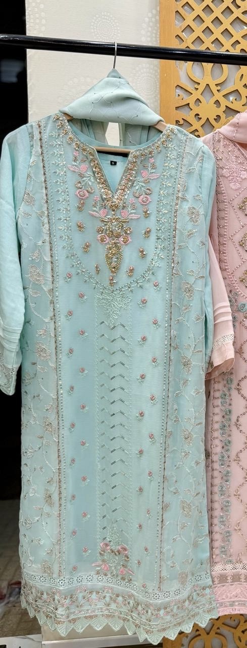 Chiffon Fancy 3Pcs Suit – Bild 3