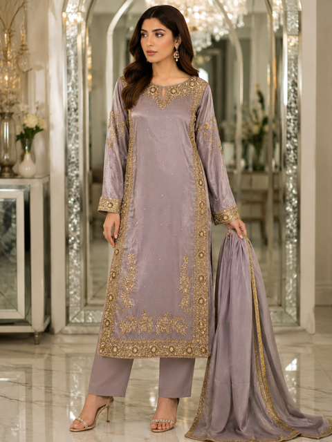 Sheesha Silk 3Pcs Fancy Suit