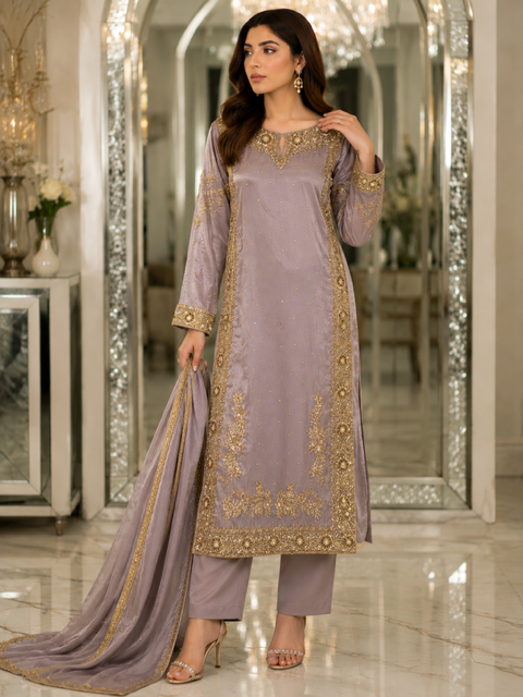 Sheesha Silk 3Pcs Fancy Suit – Bild 2