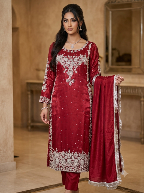 Sheesha Silk 3Pcs Fancy Suit